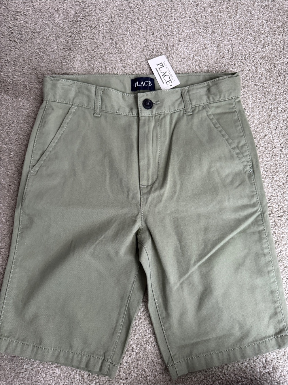 The Children's Place Light Olive Green Chino Shorts